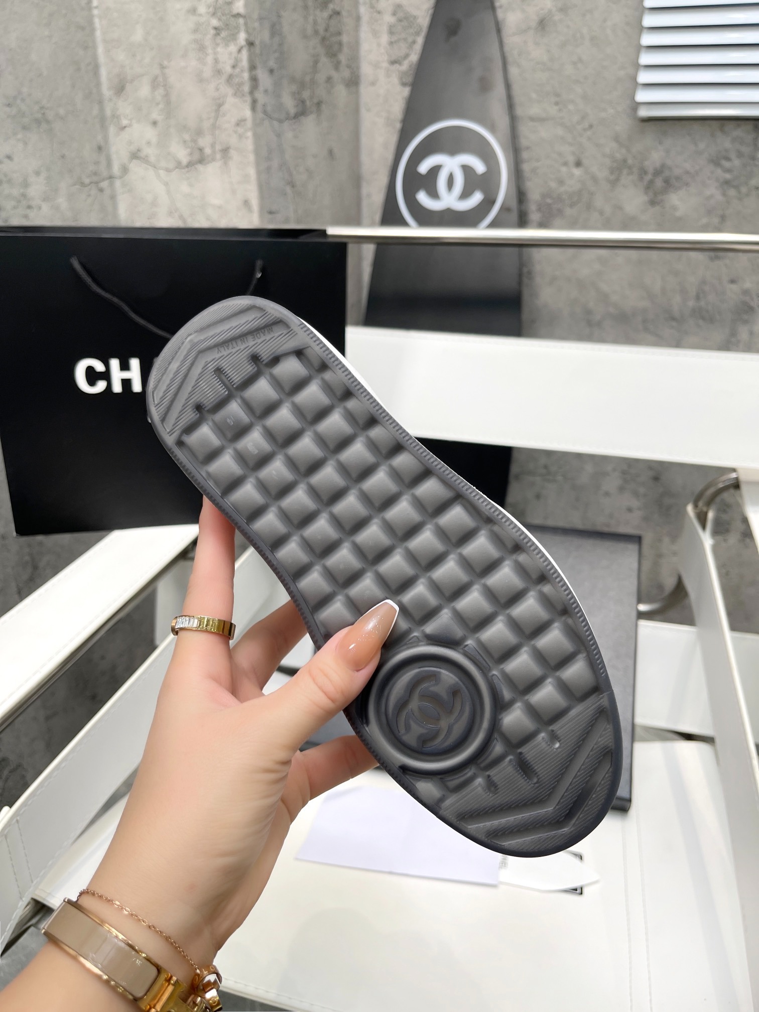 Ch**el Sneakers White/Green For Women, Women’s Shoes