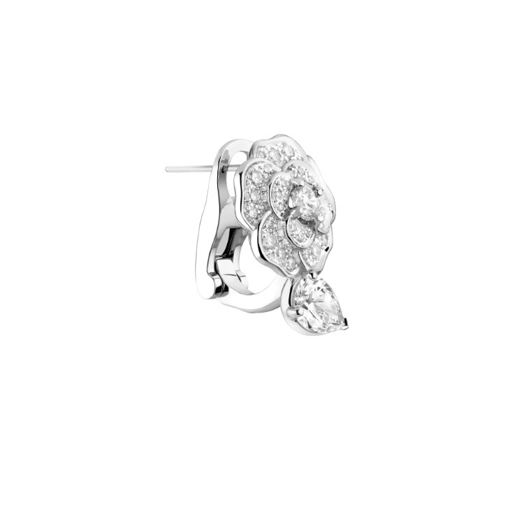 Ch**el Camélia Précieux Earrings White Gold For Women J11337