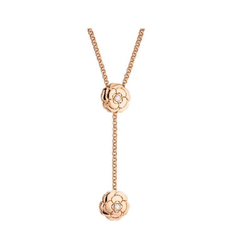 Ch**el Les Infinis De Camélia Necklace Yellow Gold For Women J12329