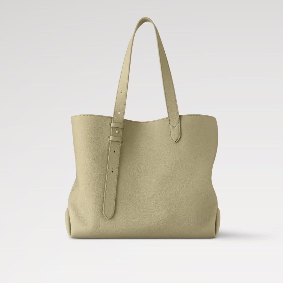 L0vis Vvtt0n Low Key Cabas MM Bag Clay Green For Women 18.5in/47cm M25343