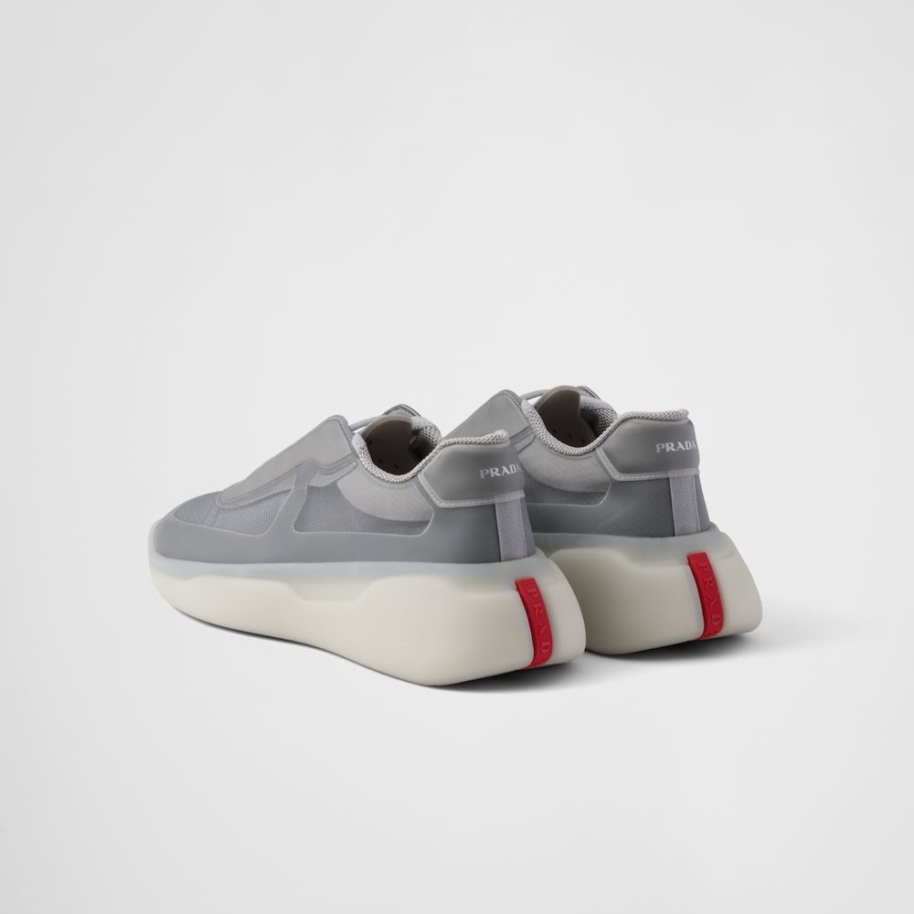 Pra*a America’s Cup Re-Nylon And Bike Fabric Sneakers Grey For Men 4E3608_78M_F0031_F_G000