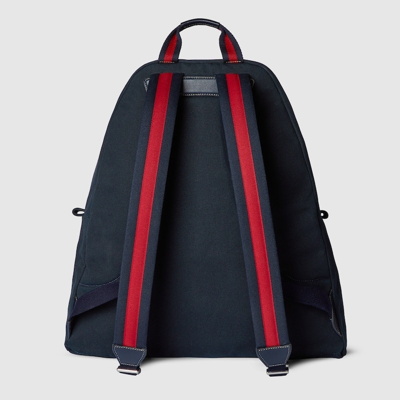 Gvc*1 Medium Printed Canvas Backpack Dark Blue For Men 16.5in/42cm 821643 FAD79 4045