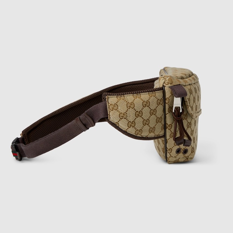 Gvc*1 Small GG Belt Bag Beige And Dark Brown For Men 12.6in/32cm 804262 FADUK 9853