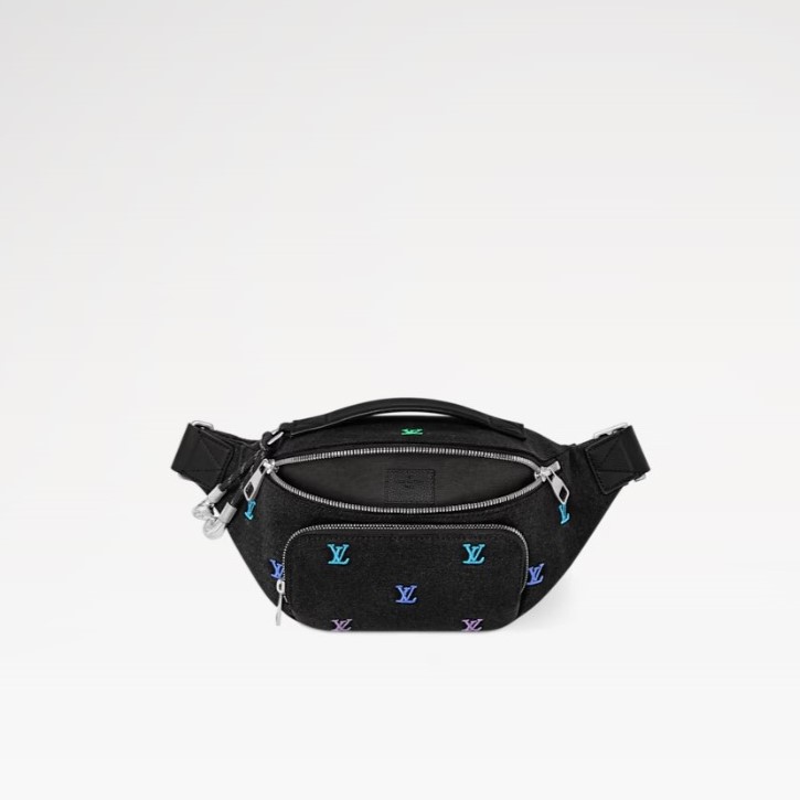 [True-to-ORIGINAL] L0vis Vvtt0n Rush Bumbag Gradient Blue For Men 11.8in/30cm M13961