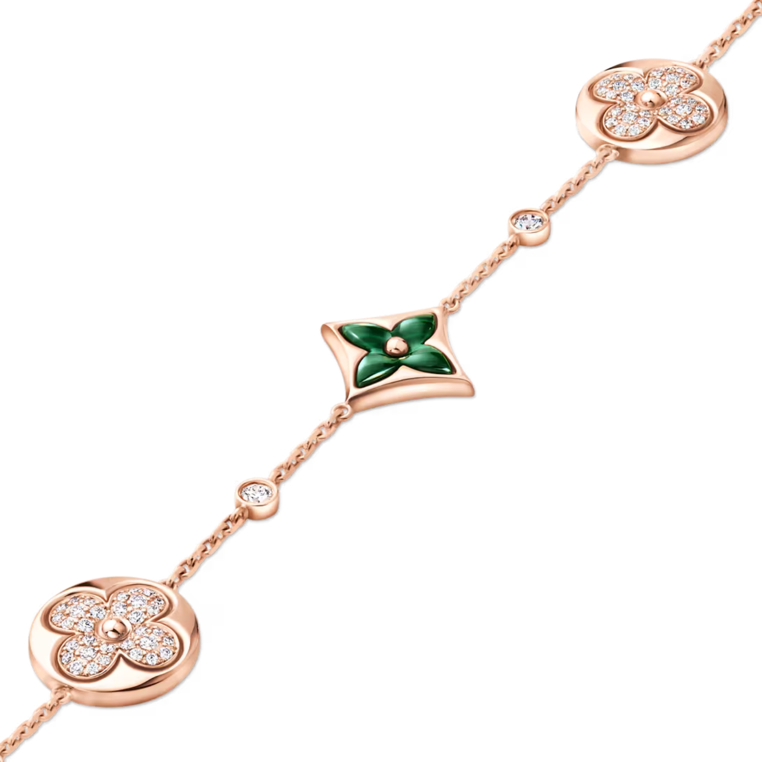 L0vis Vvtt0n Color Blossom BB Star And Sun Multi-Motif Bracelet Pink-Toned For Women QA5121