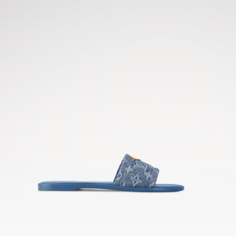 L0vis Vvtt0n Lily Flat Mule Blue For Women 1AGX78