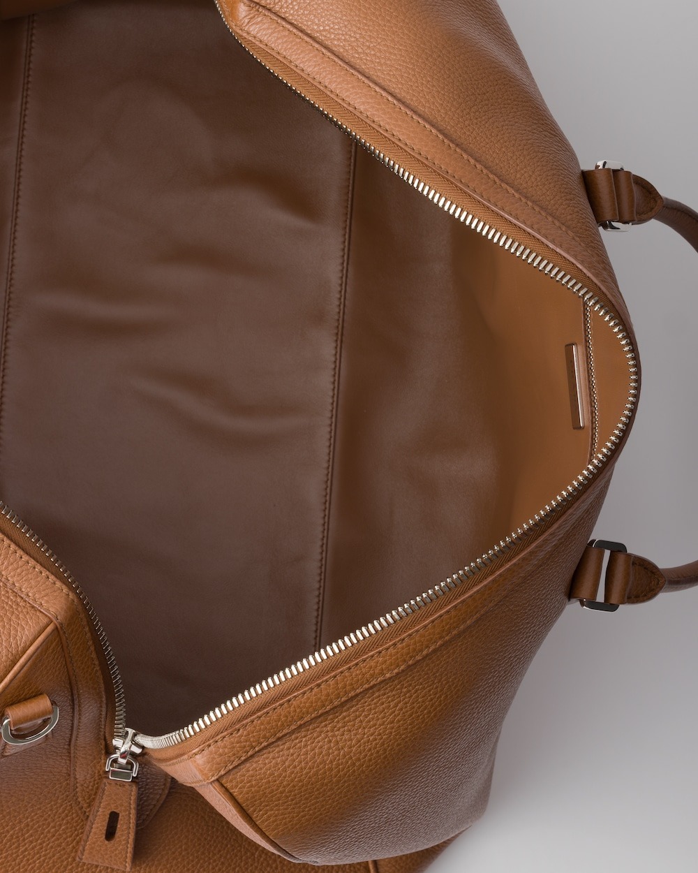 Pra*a Leather Duffel Bag Cognac For Men 50cm/20in – 2VC048_2BBE_F0046_V_OOO