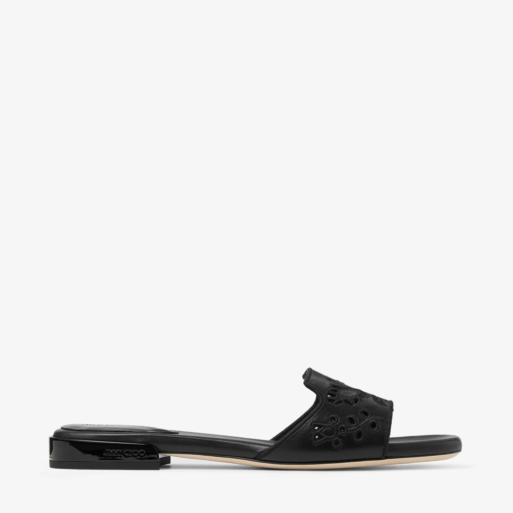 J1m*y Ch00 Ariane Flat Black For Women ARIANEFLATDXA