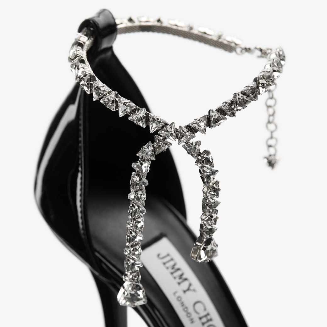 J1m*y Ch00 Stevie 100 Pumps Black For Women STEVIE100PAT