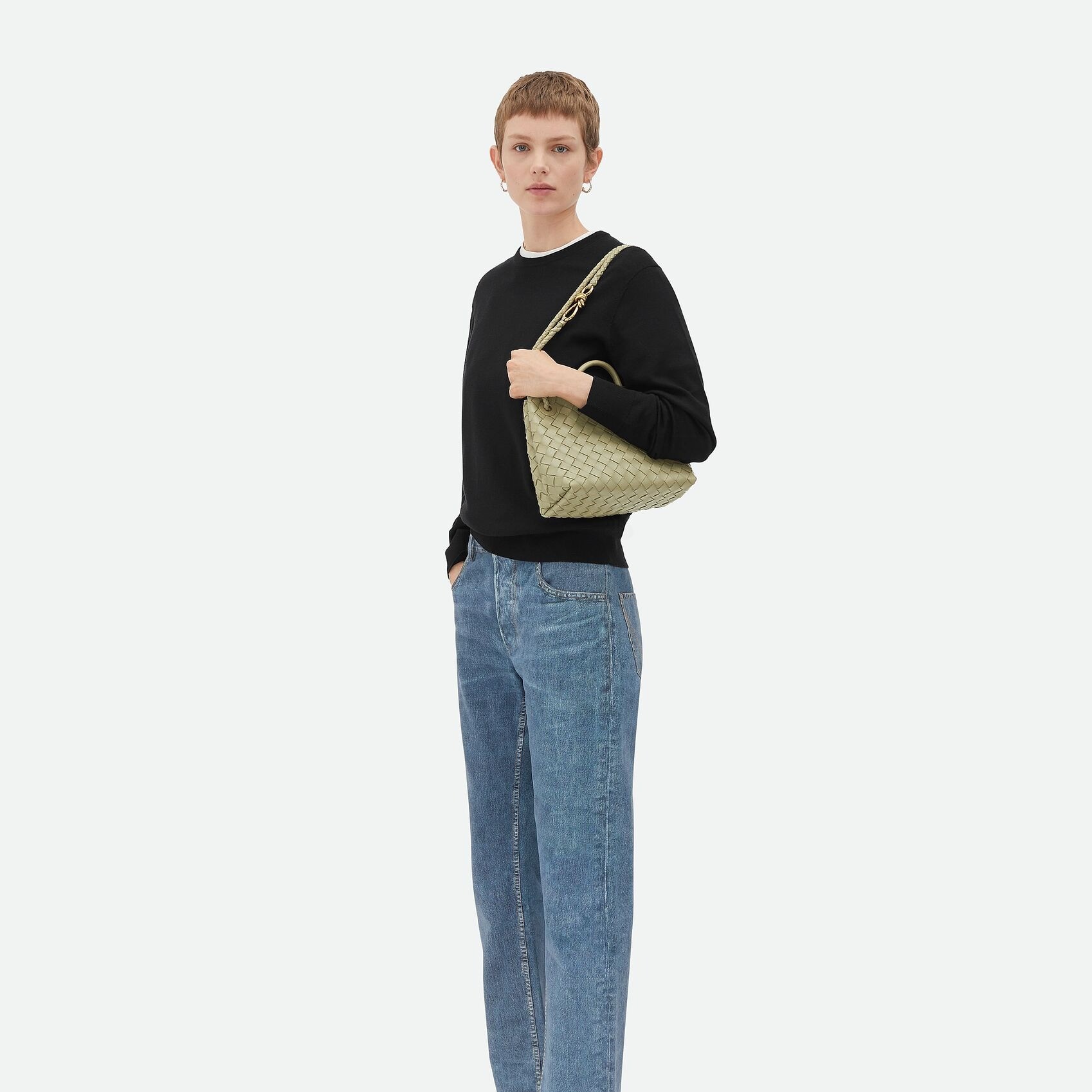 [True-to-ORIGINAL] B0tt*ga Ven*ta Small Andiamo Travertine For Women 25cm/9.8in 766014VCPP12943