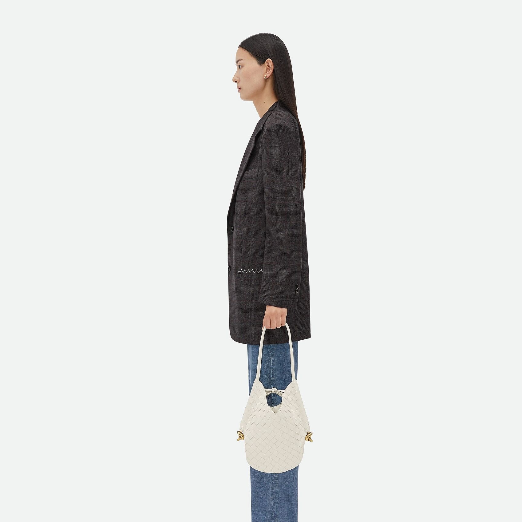 [True-to-ORIGINAL] B0tt*ga Ven*ta Small Solstice White For Women 26cm/10.2in 740898VCPP19092