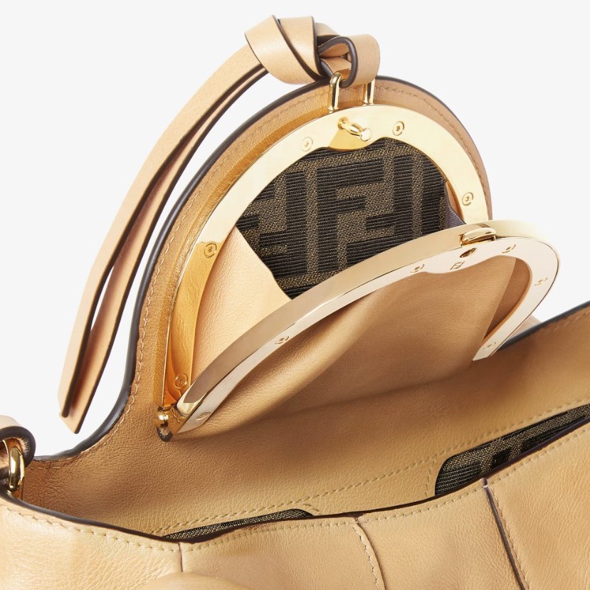 [True-to-ORIGINAL] F**di Spy Small Bag Beige For Women 12.6in/32cm 8BR838AYCTF1I73