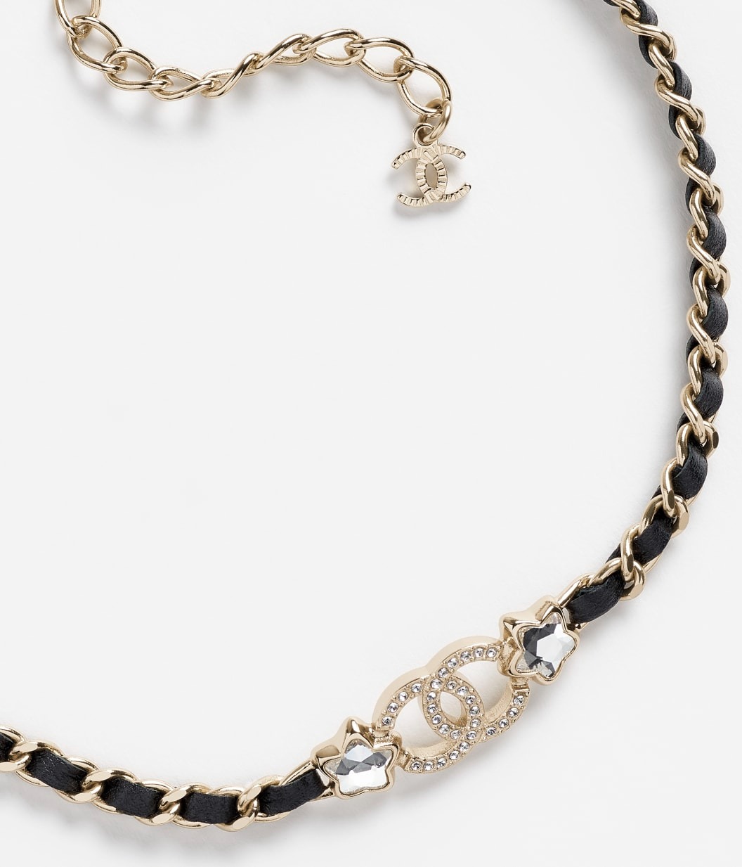 Ch**el Choker Gold Black & Crystal For Women – ABG276-B21852-U3435