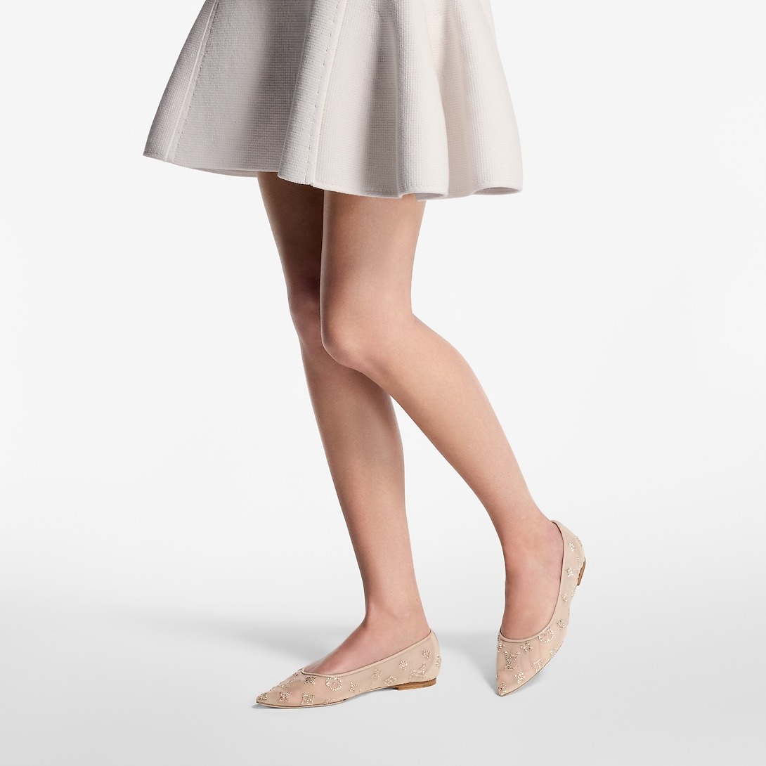 L0vis Vvtt0n Gala Flat Ballerina Nude Beige For Women 1AIDQS