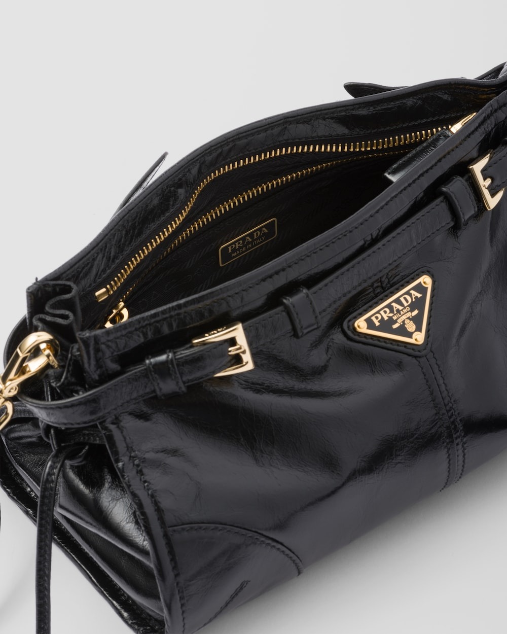 [True-to-ORIGINAL] Pra*a Bonnie Small Shoulder Bag Black 26cm/10in – 1BH215_2CYR_F0002_V_OOO