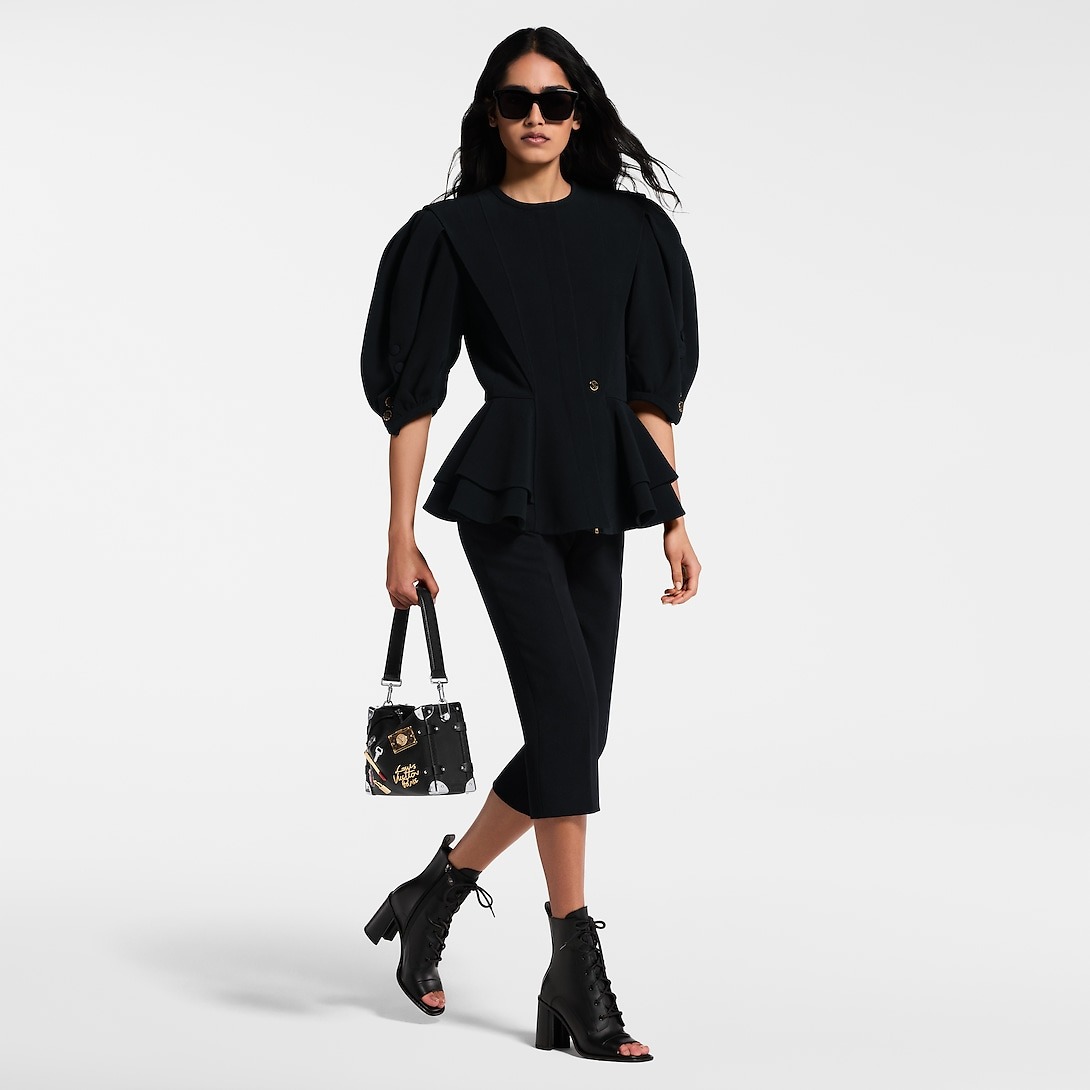 L0vis Vvtt0n Berlin Open Toe Ankle Boots Black For Women 1AIBRU