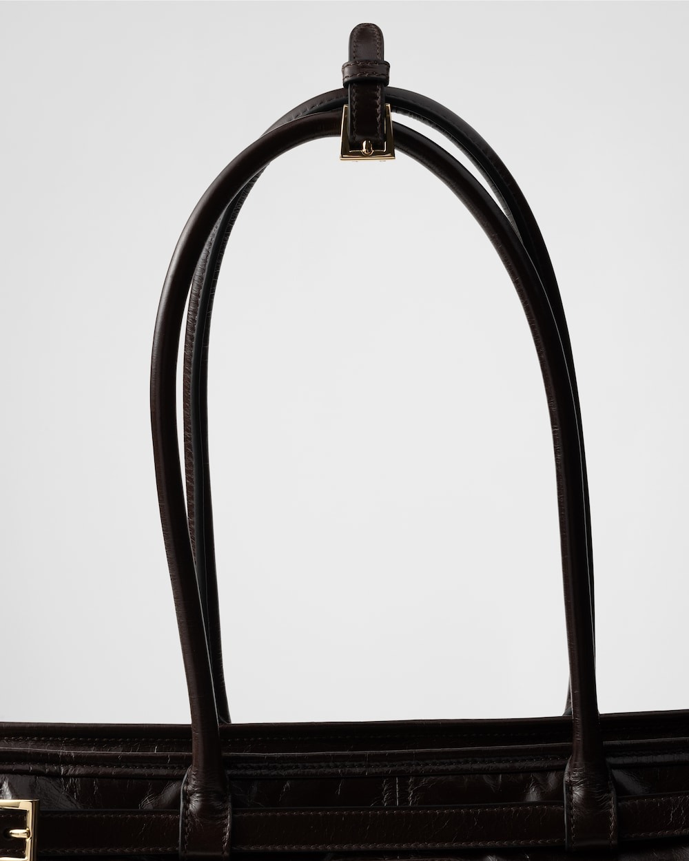 Pra*a Bonnie Large Handbag Bag Dark Brown 38cm/15in – 1BA433_2CYR_F01D6_V_MOO