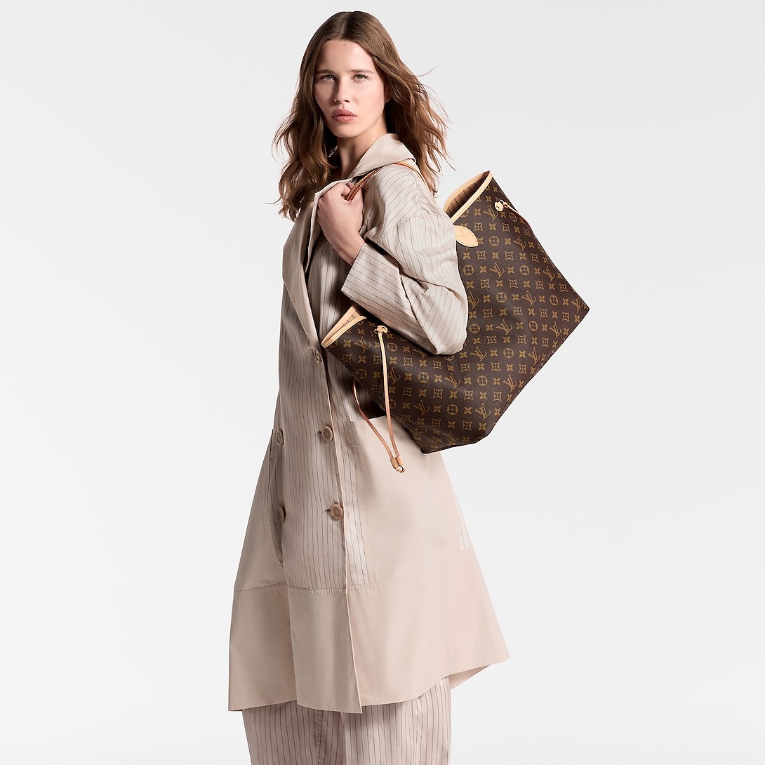 L0vis Vvtt0n Neverfull GM Tote Bag Monogram Canvas Brown For Women 39cm/15.4in M46978