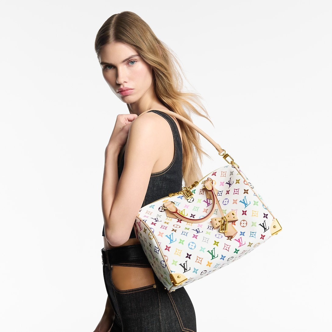 L0vis Vvtt0n LV x TM Speedy Soft 30 Crossbody Bag 11.8in/ 30cm Multicolored Gold Hardware For Women M27789
