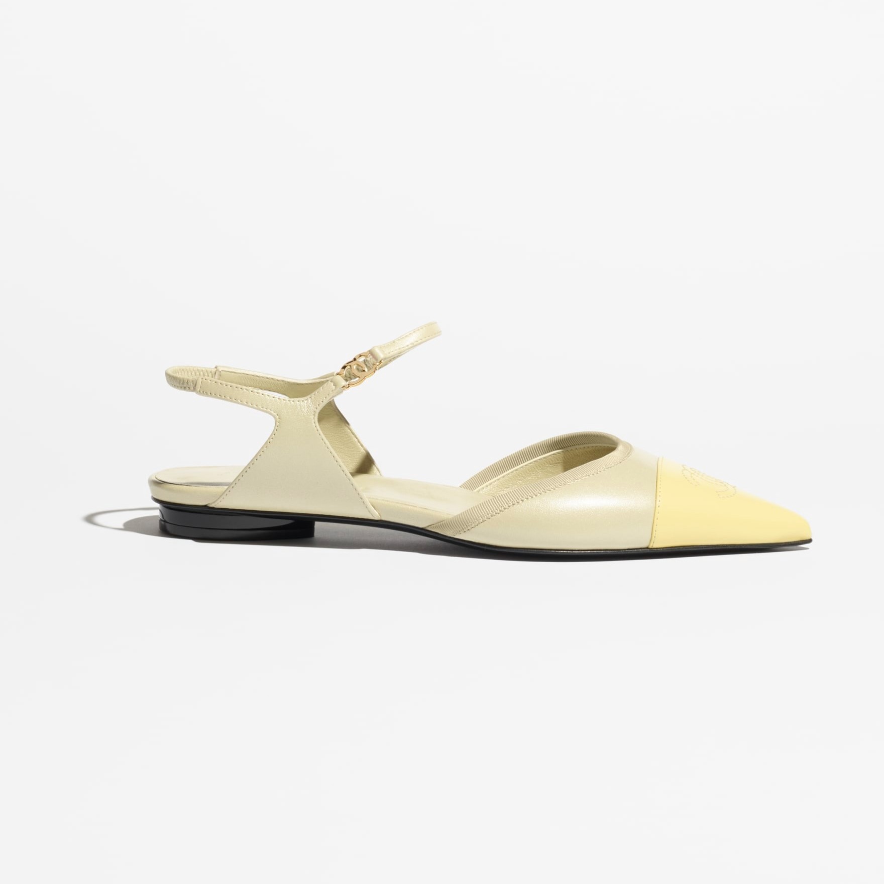 Ch**el Slingbacks Light Khaki/ Yellow For Women G47083-B23427-U7316
