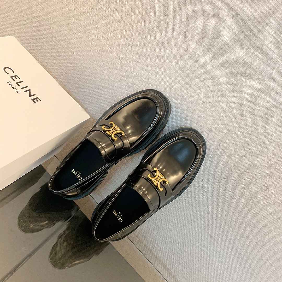Ce1i*e Bulky Penny Chunky Loafer Black For Women