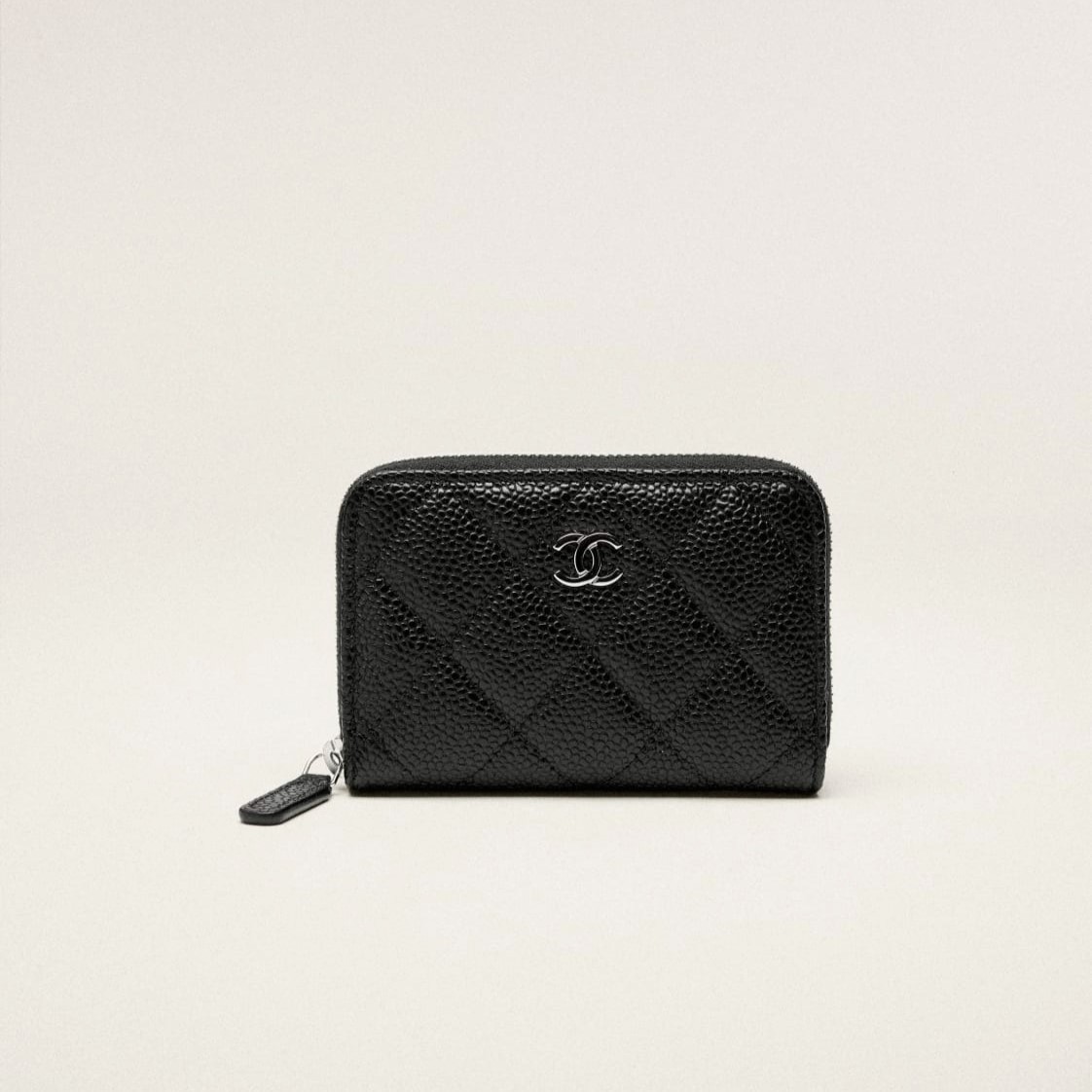 Ch**el Classic Zipped Coin Purse Black For Women 4.3in/11cm AP0216 Y01588 C3906