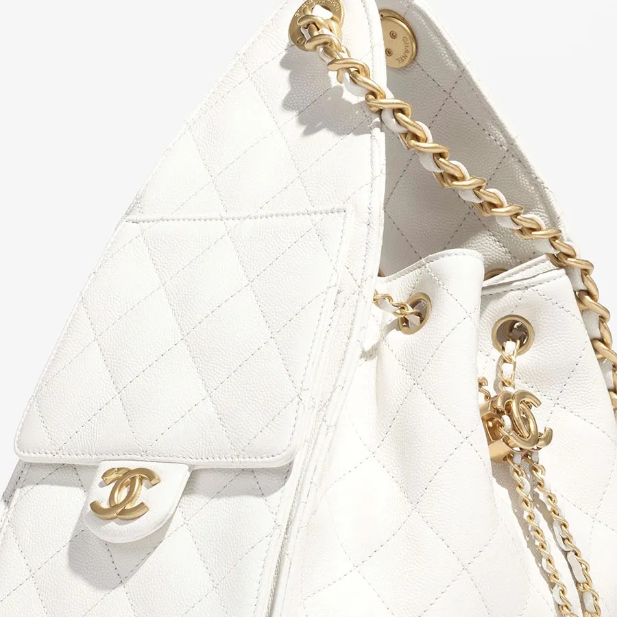 Ch**el 25 Small Handbag White For Women 10.2in/26cm AS5293-B20304-10601