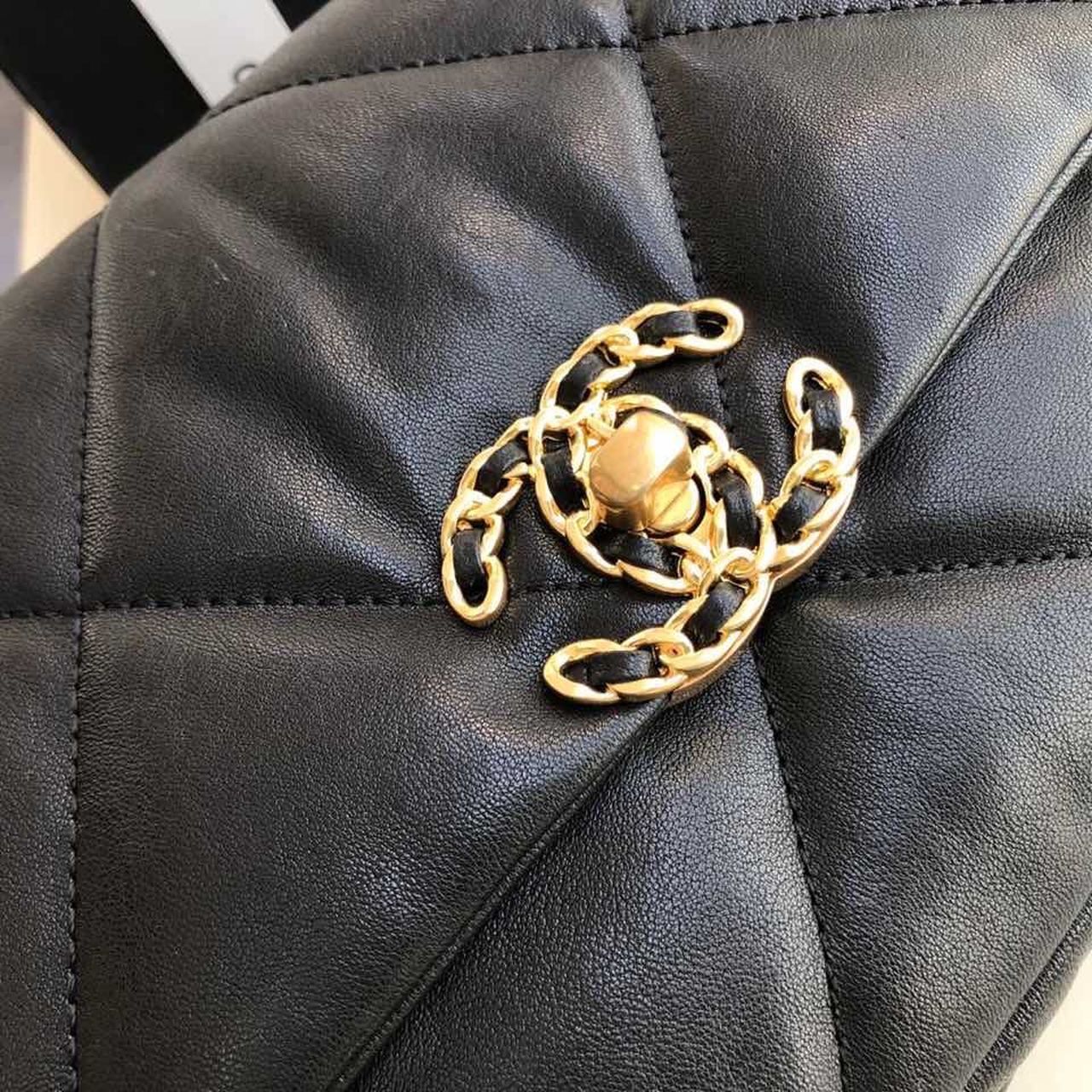 Ch**el 19 HandBag Black For Women 10.1in/26cm AS1160