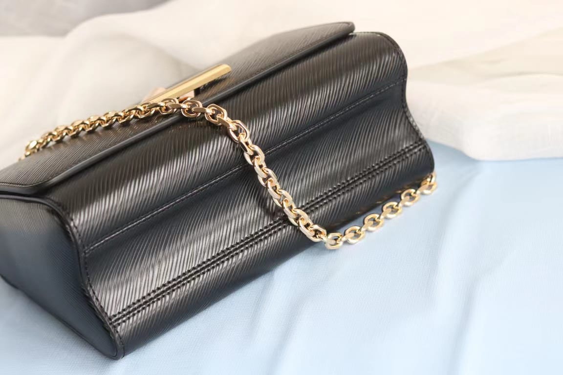 L0vis Vvtt0n Twist MM Epi Black For Women, Women’s Handbags, Shoulder And Crossbody Bags 9.4in/23cm LV