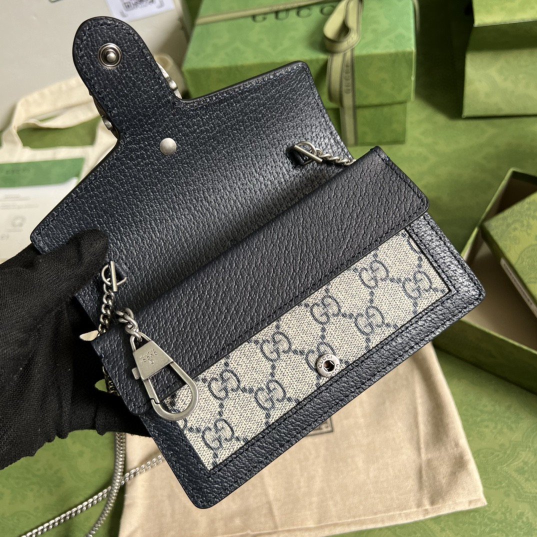 Dionysus GG S*per Mini Bag Beige And Blue GG Svp*me Canvas For Women 6.5in/17cm 476432 UN3BN 1274
