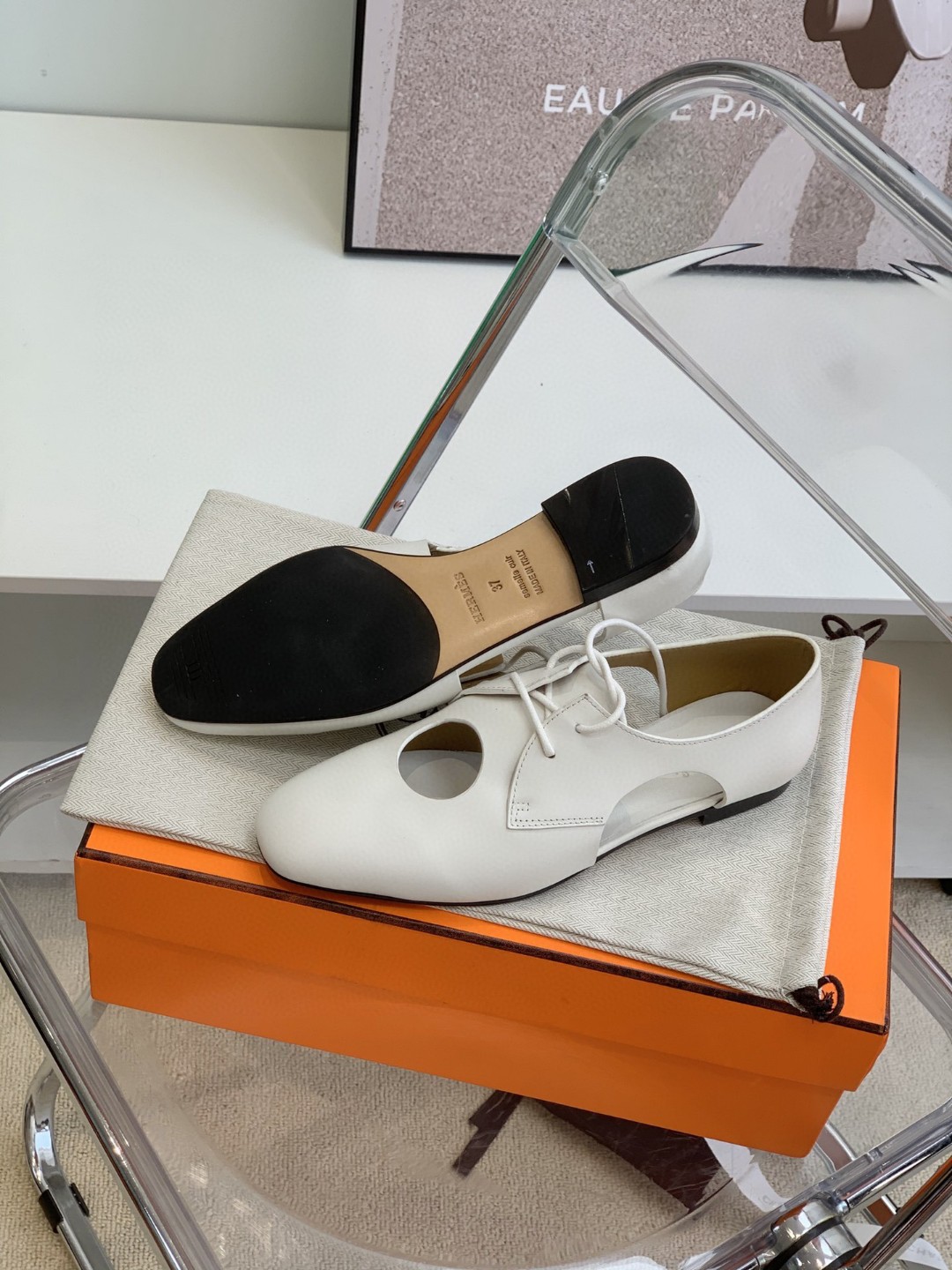 H**me5 Epoca Oxford Shoe White For Women, Women’s Shoes H221024Z 90360