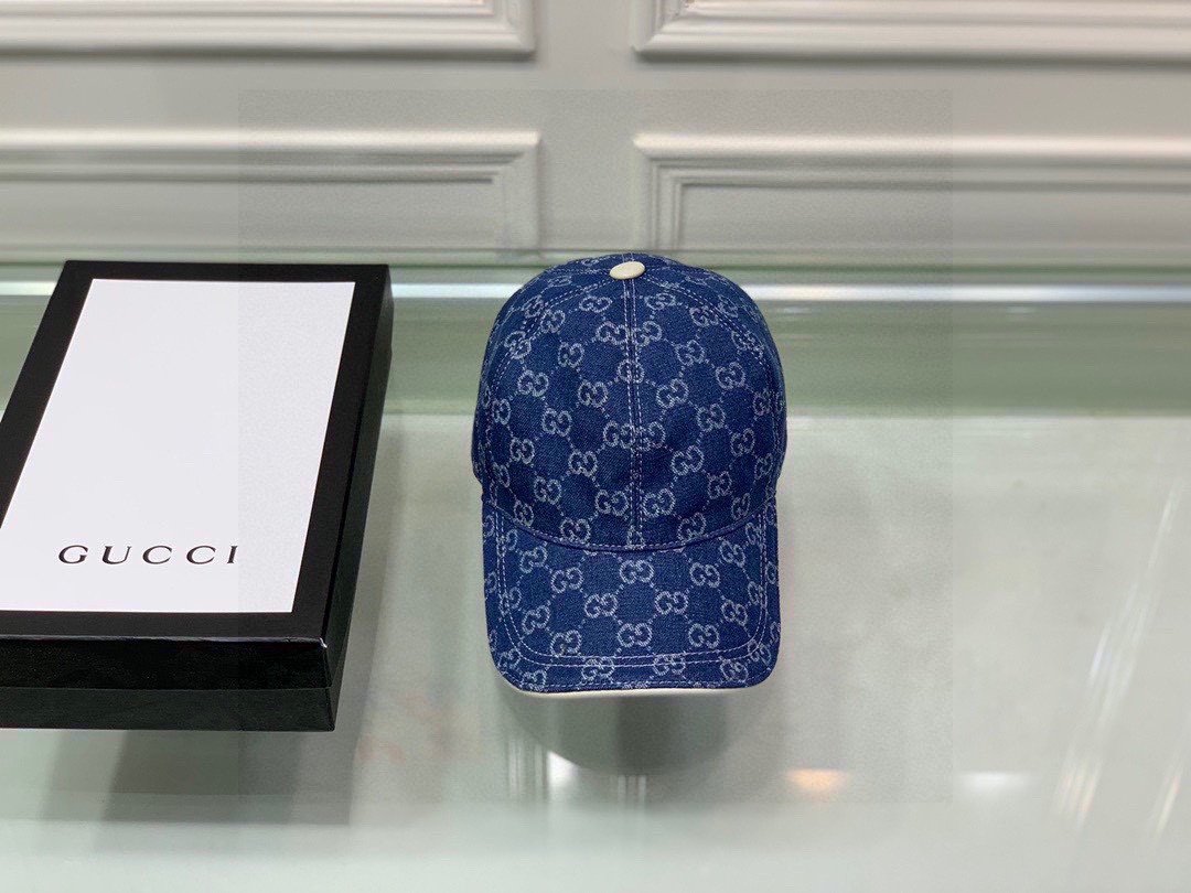 Gvc*1 Denim Baseball Hat Blue GG Hat
