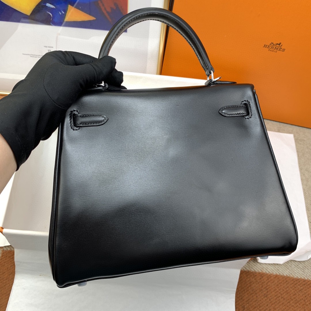 H**me5 Kelly 25 Black Bag For Women, Women’s Handbags, Shoulder Bags 10in/25cm