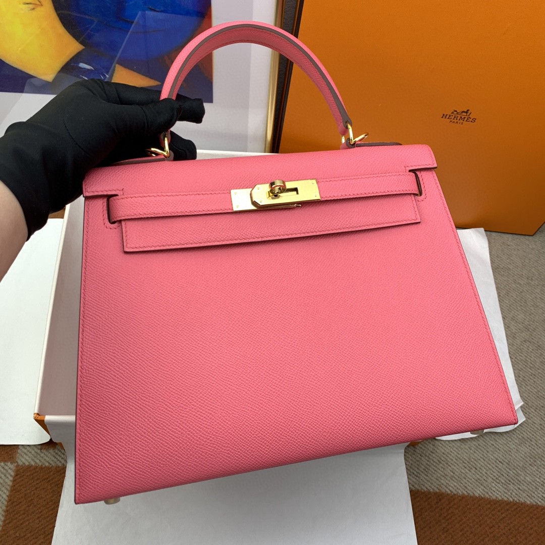H**me5 Kelly 28 Sellier Epsom Pink Bag For Women, Women’s Handbags, Shoulder Bags 11in/28cm