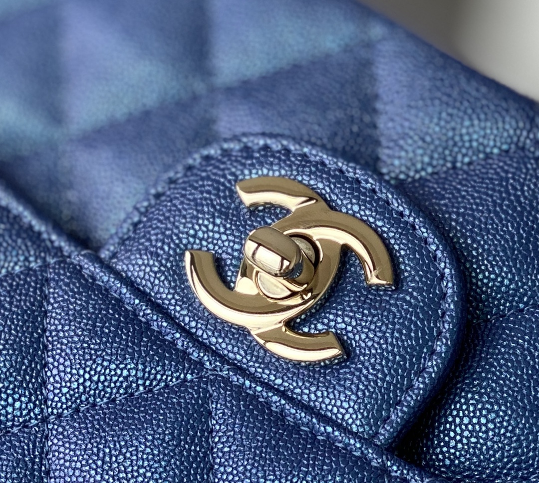 Ch**el Classic Handbag 26cm Blue For Women A01112