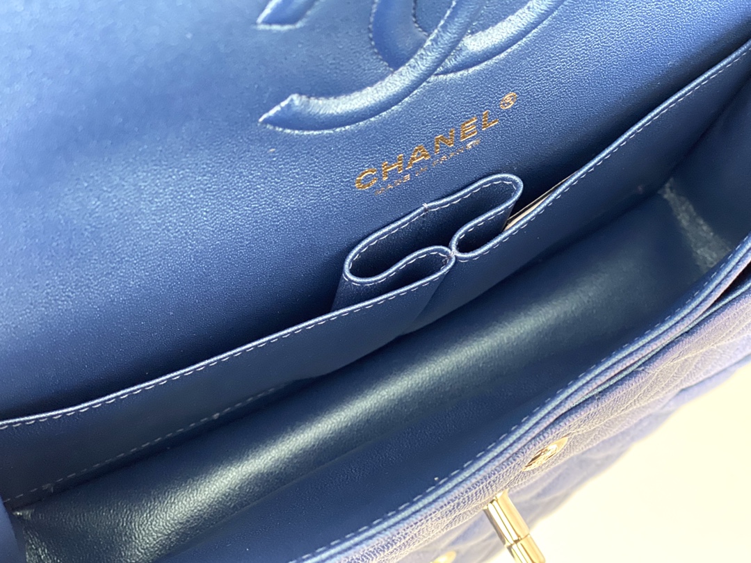 Ch**el Classic Handbag 26cm Blue For Women A01112