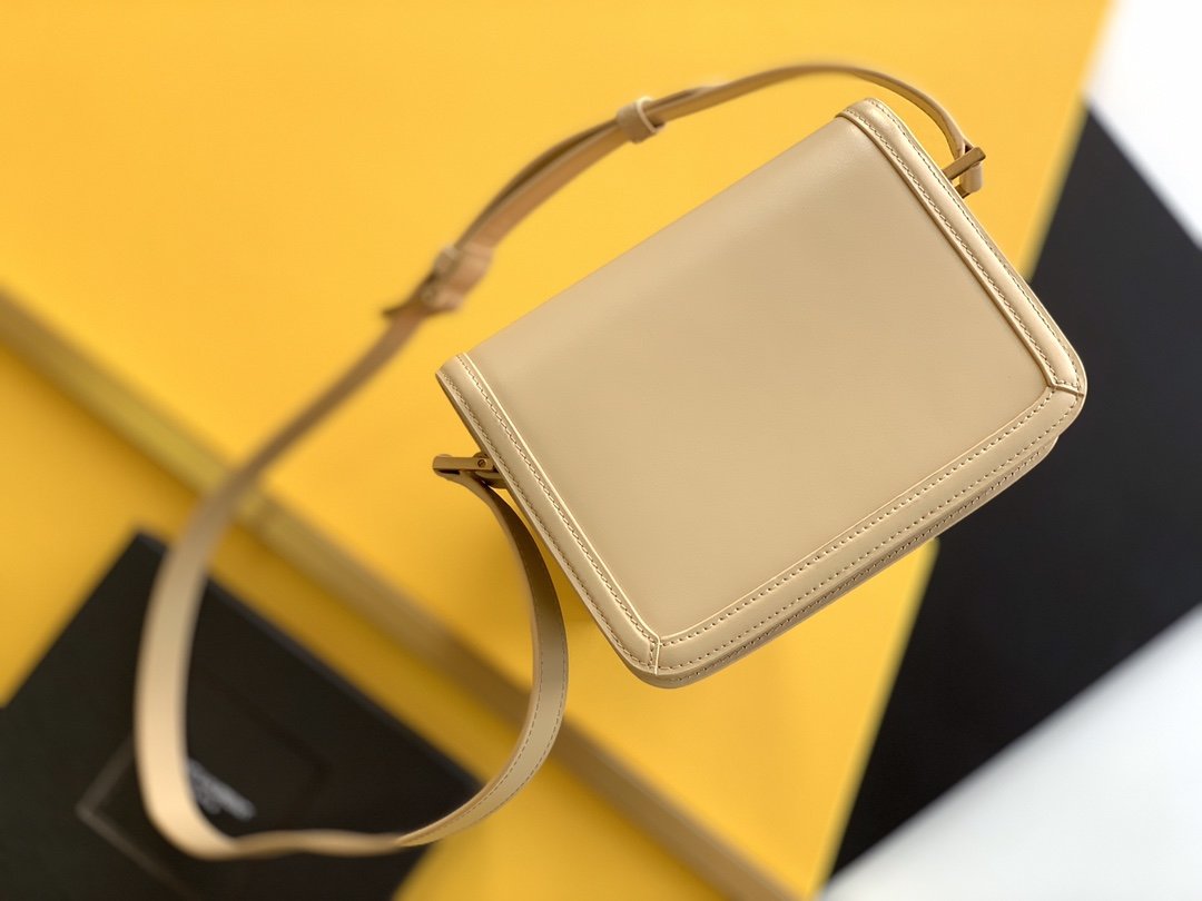 Sa1nt Lau*nt Solferino Small Satchel Bag Beige In Box With Gold Hardware 7.4in/19cm Y51 6343060SX0W9207
