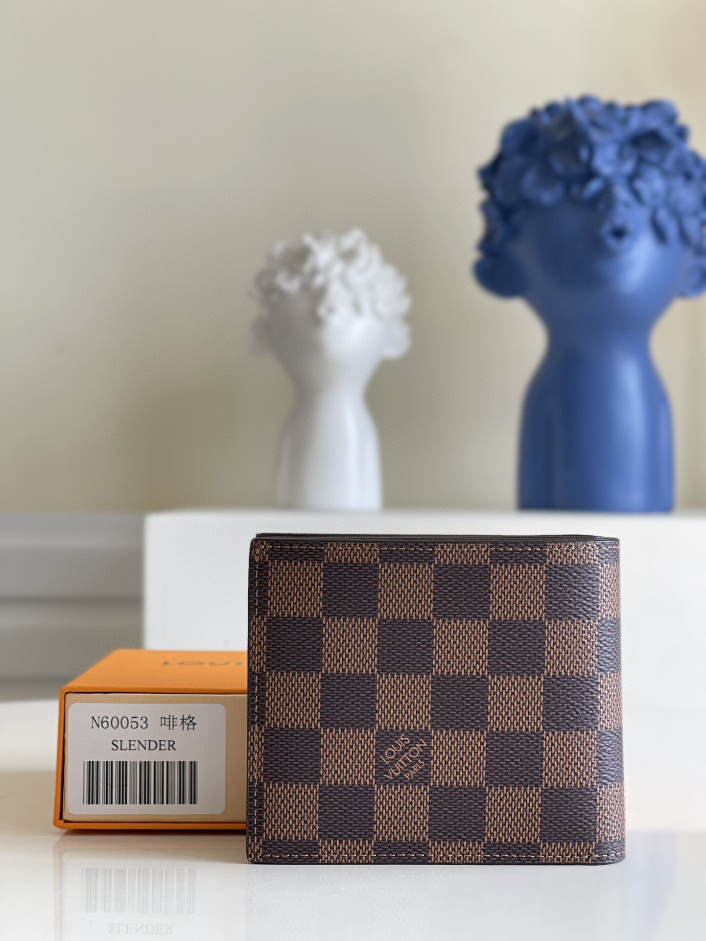 L0vis Vvtt0n Amerigo Wallet Damier Ebene For Men, Men’s Wallet 4.7in/11.5cm LV