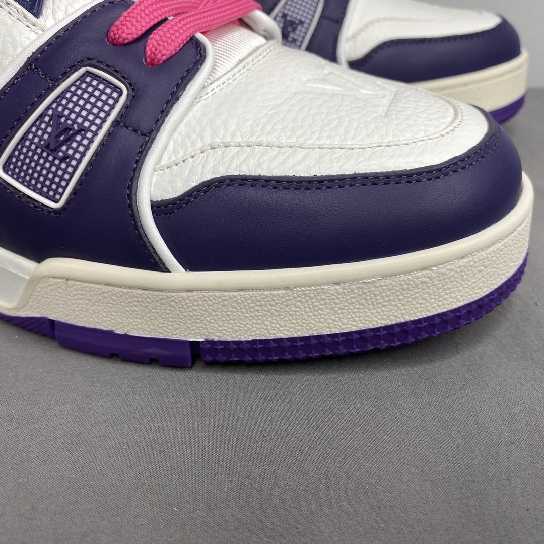 L0vis Vvtt0n Trainer Sneaker Mix Of Materials White/Purple Virgil Abloh For Men LV