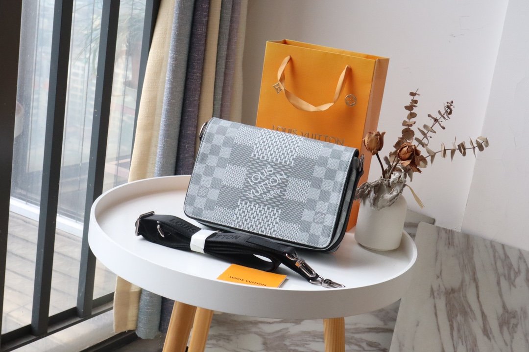 L0vis Vvtt0n Studio Messenger Damier Graphite Plaster For Men, Men’s Bags, Shoulder And Crossbody Bags 9.3in/25.3cm LV N50014