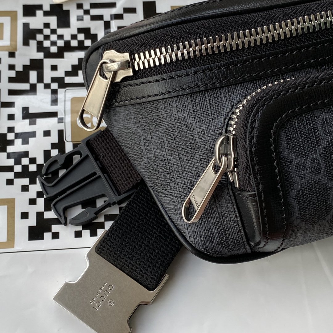 Gvc*1 Belt Bag With Interlocking G Black GG Svp*me Canvas For Men 9in/23cm GG ‎682933 92THN 1000