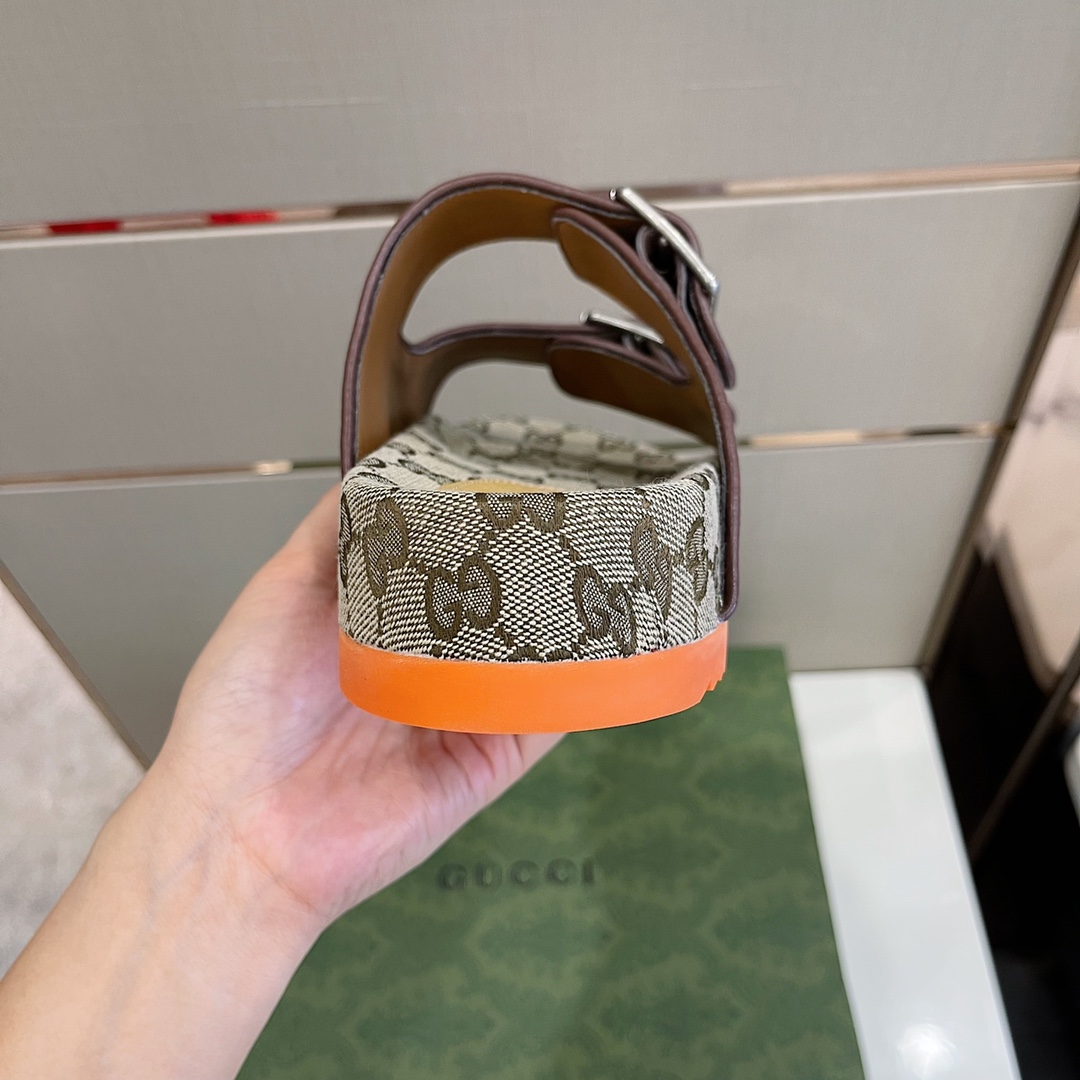 Gvc*1 Women’s Slide Sandal With Straps Beige And Grey For Women GG