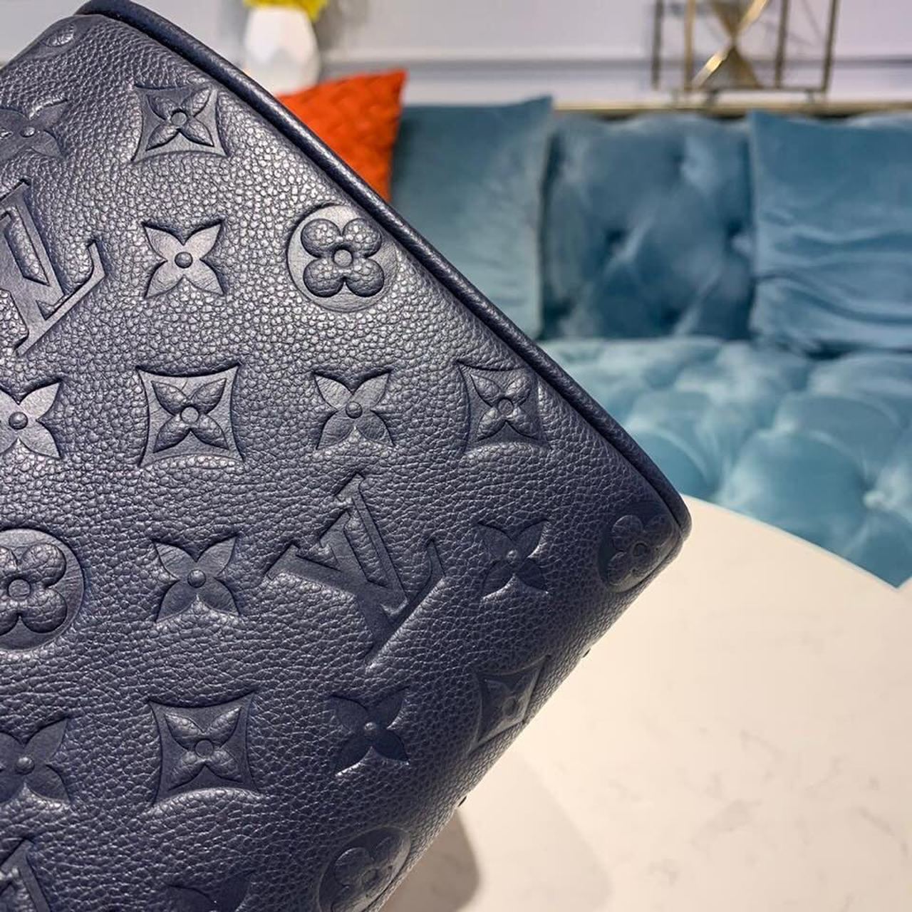 L0vis Vvtt0n Speedy Bandouliere 25 Monogram Empreinte Navy Blue For Women, Women’s Handbags, Shoulder And Crossbody Bags 9.8in/25cm LV
