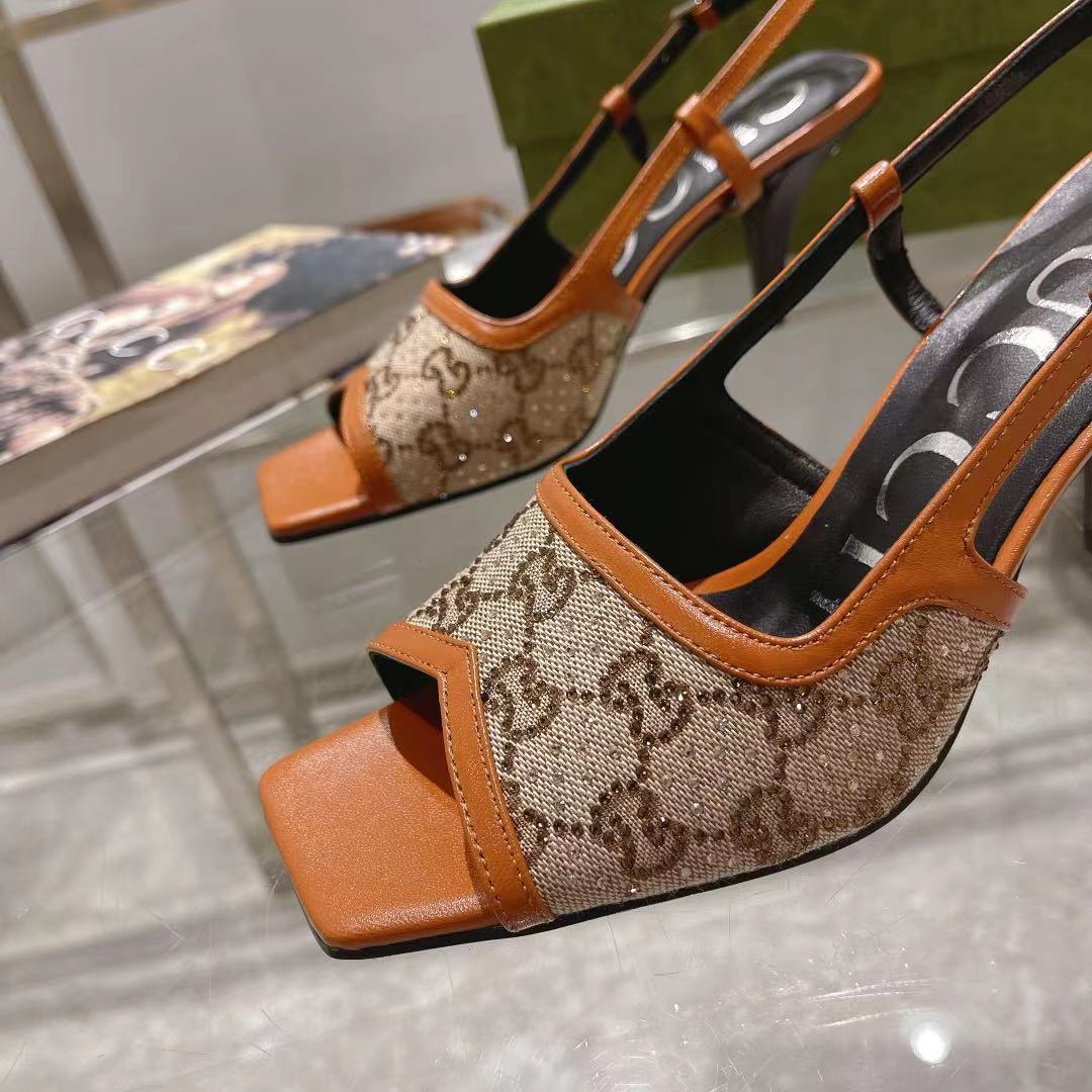 Gvc*1 Women’s GG Slingback Mid-Heel Pump Orange For Women GG