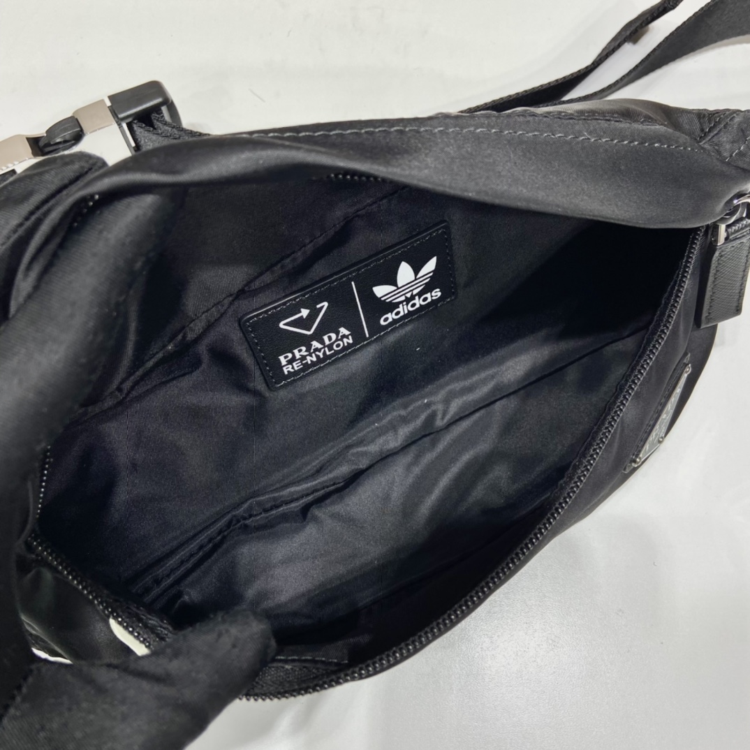 Pra*a Re-Nylon And Saffiano Belt Bag Black For Women, Women’s Bags 10.2in/26cm 2VL034_1WQ8_F0002_V_ADS