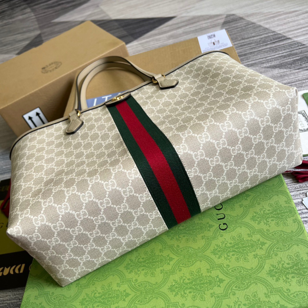 Gvc*1 Ophidia Medium GG Tote Beige For Women, Women’s Bags 15in/38cm GG ‎631685 UULAG 9682