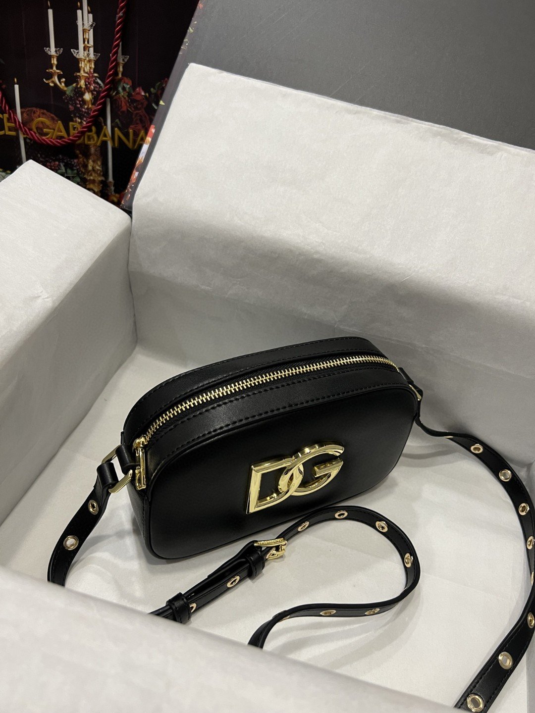 Dolce & Gabbana Crossbody 3.5 Bag Black For Women 7.5in/19cm DG BB7095AW57680999