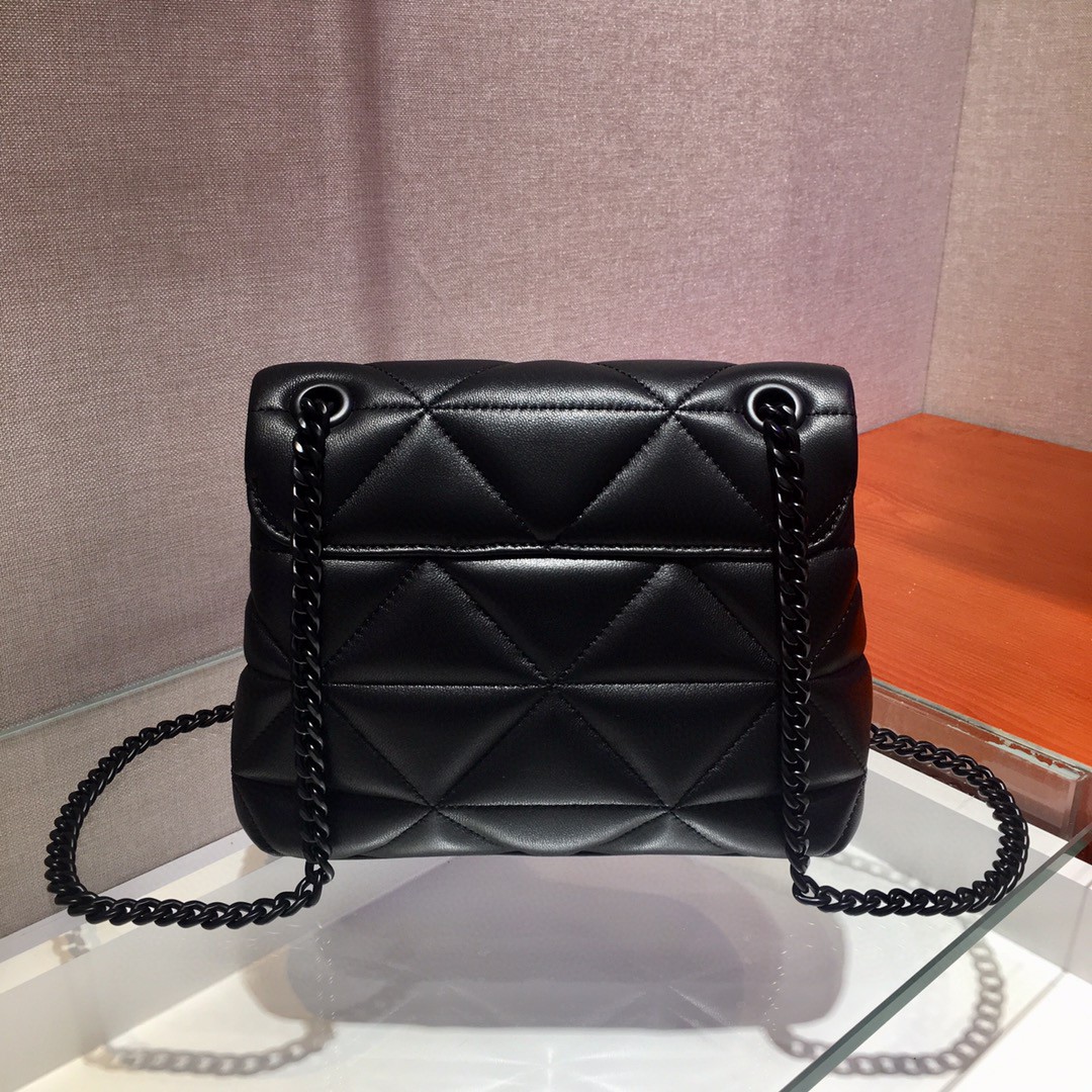 Pra*a Small Nappa Spectrum Bag Black For Women, Women’s Bags 8.6in/22cm 1BD233_WDF0_F0ES9_V_OOO