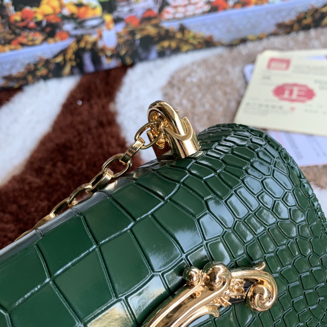 Dolce & Gabbana DG Girls Cross Body Bag Dark Green For Women 8.3in/21cm DG