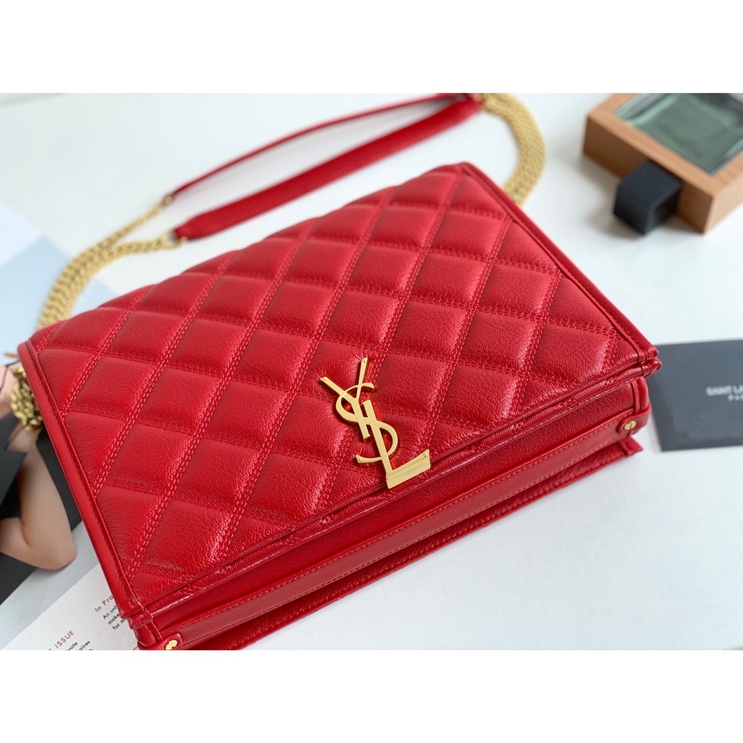 Sa1nt Lau*nt Becky Small Shoulder Bag Red For Women 10.5in/27cm Y51